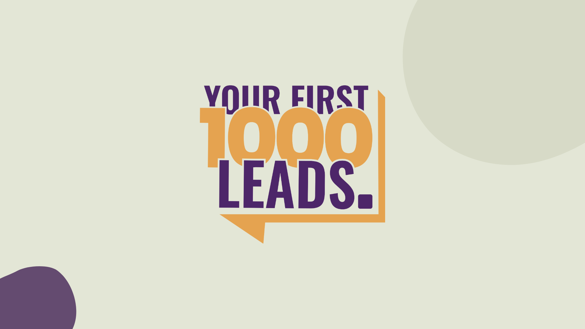 Your First 1000 Leads logo