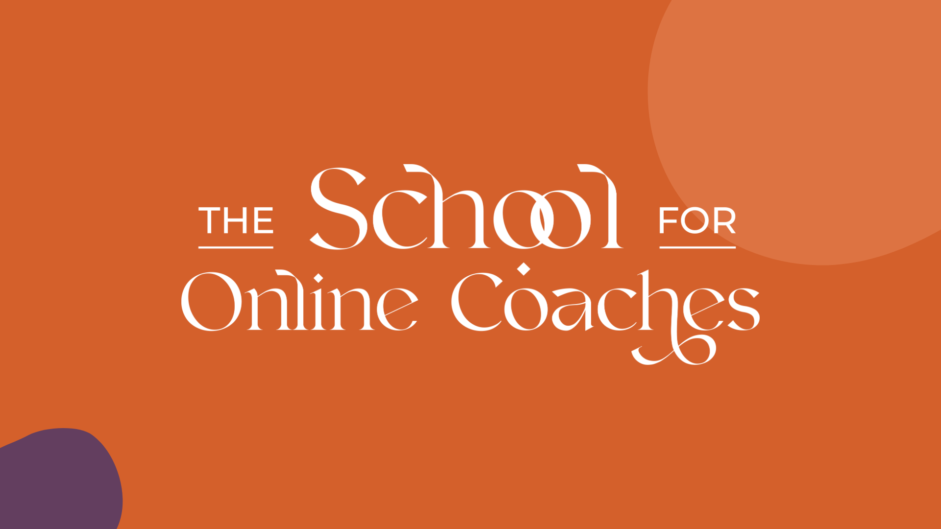 The School for Online Coaches logo